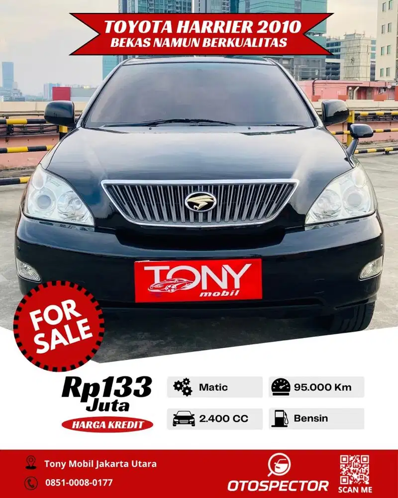 Toyota Harrier 2.4 L Premium Sound 2010 Hitam
