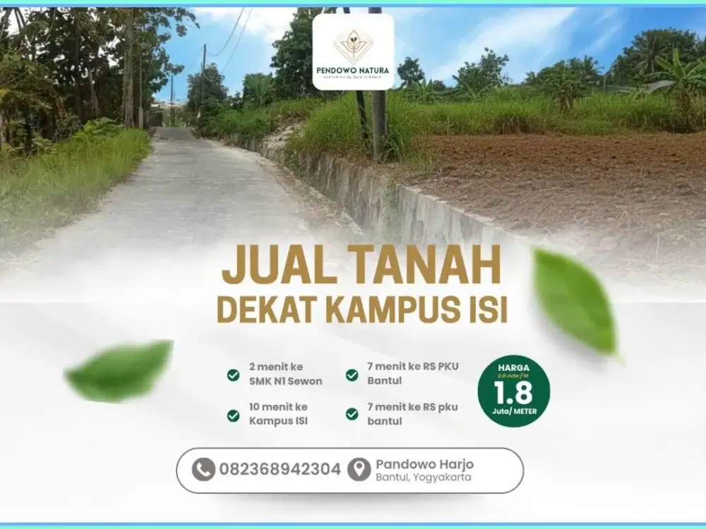 Tanah SHM Jogja Bantul Murah Lokasi 10 Menit ke ISI Jogja