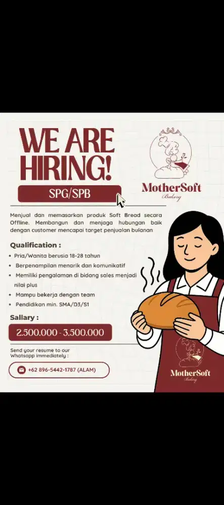 Lowongan pekerjaan SPB & SPG