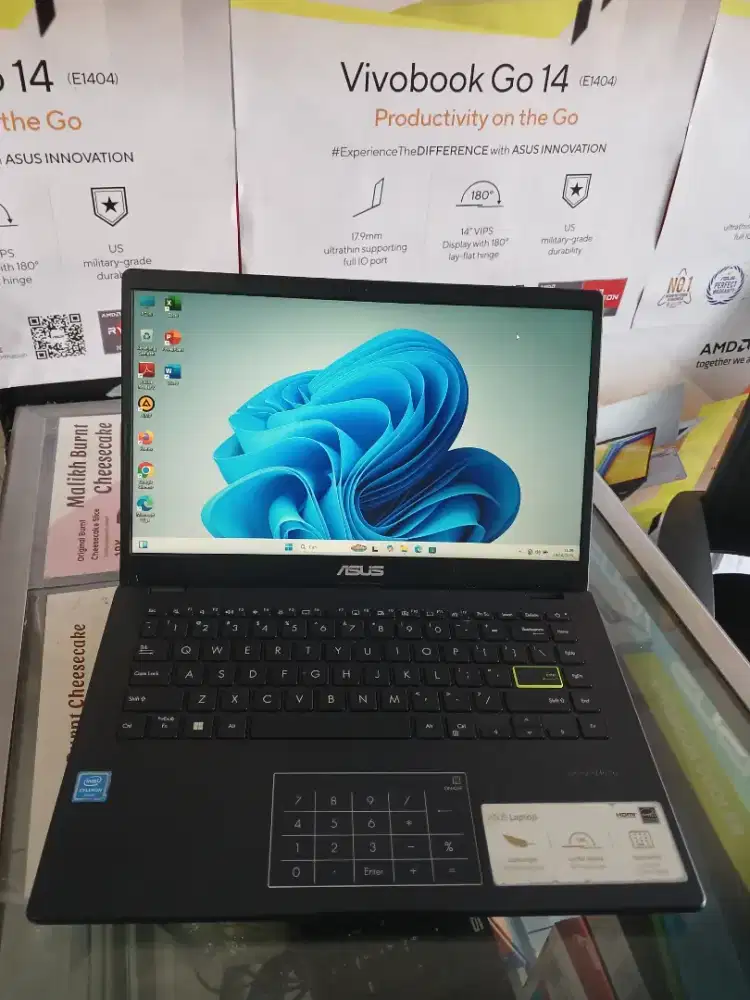 Laptop Asus Vivobook E410M Intel N4020 Ram 4 SSD 256 + 60GB