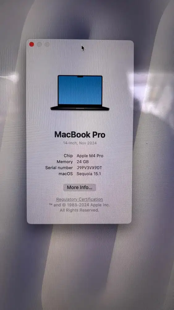 14-inch MacbookPro M4 Pro 24/512 LIKE NEW