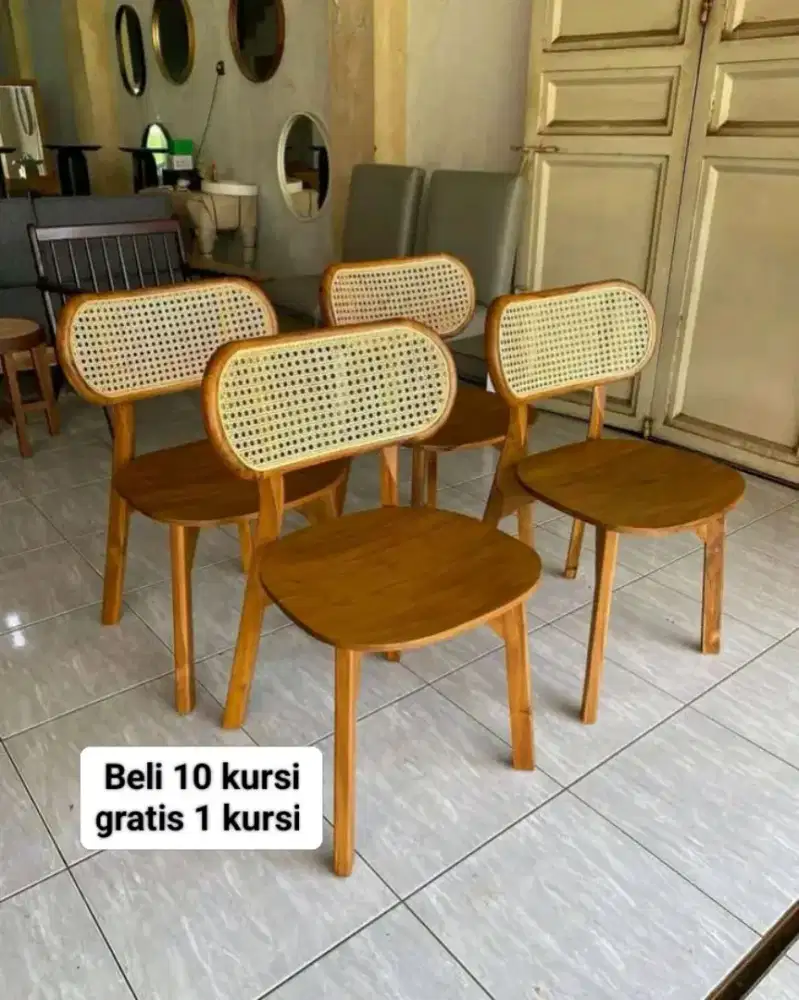 Kursi cafe jati kursi makan jati
