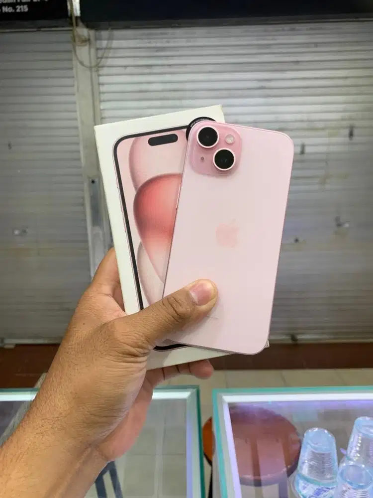 Dijual second iphone 15 128 GB pink ibox