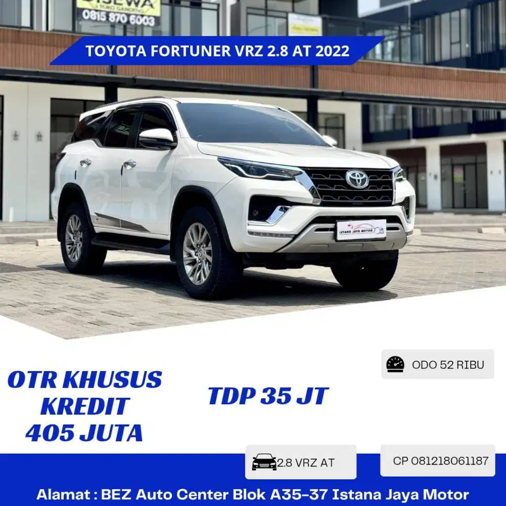 TERMURAH !! Toyota Fortuner VRZ 2.8 Automatic NIK 2022