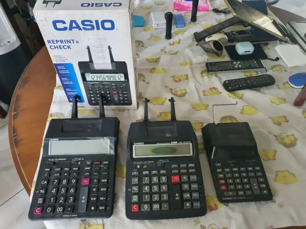 Casio printing calculator | HR-100RC | HR-100TM | HR-22A BK | Japan.