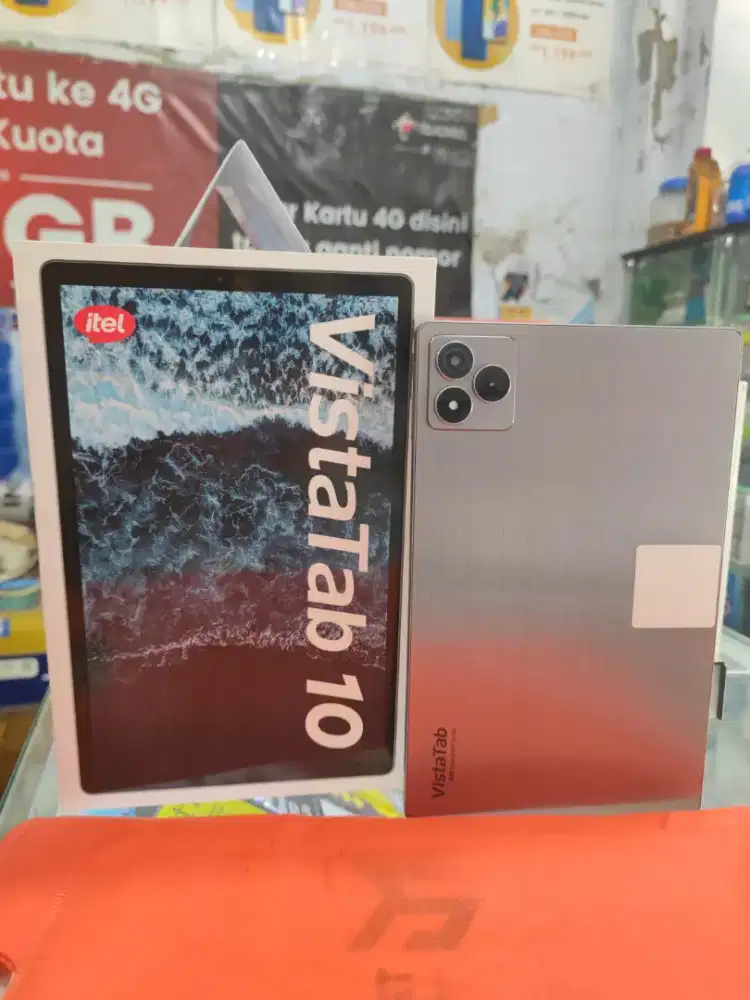 itel Vistatab 10 ram 4+4/128gb lengkap