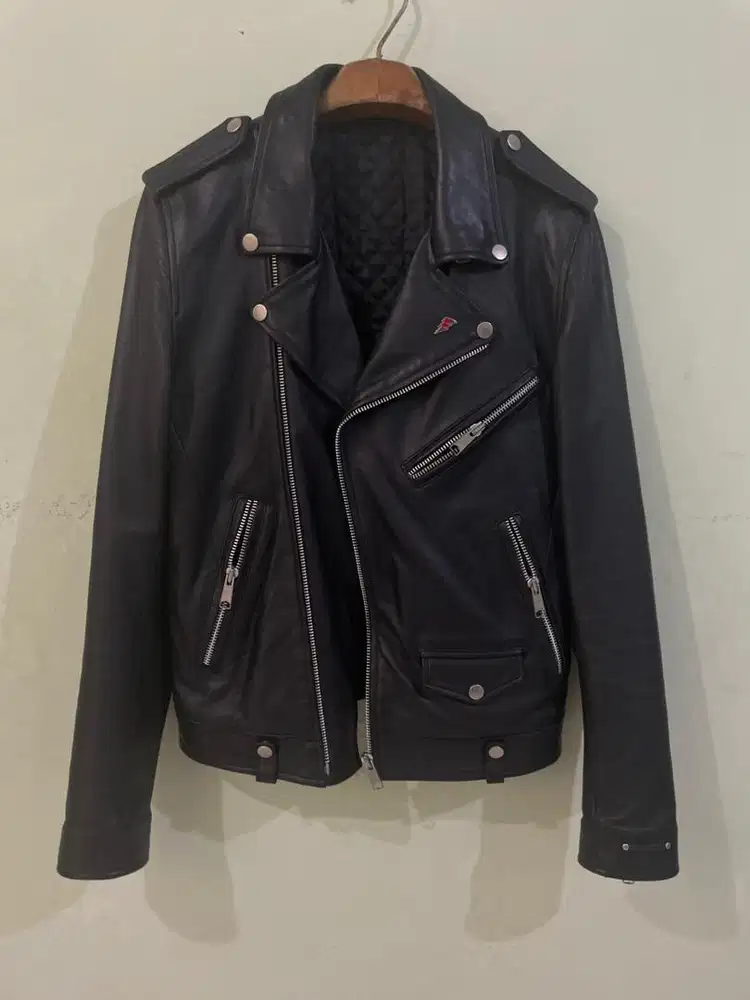 Jaket kulit domba ramones leather lambskin