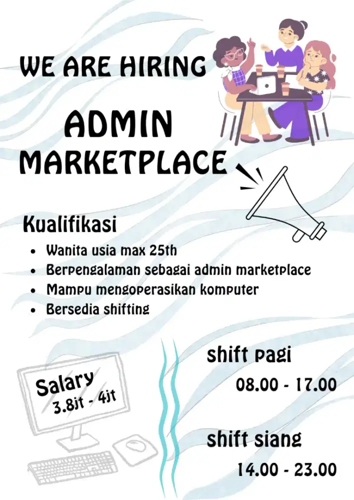 DICARI ‼️ ADMIN MARKETPLACE ‼️ UTAMAKAN YANG SUDAH BERPENGALAMAN ‼️