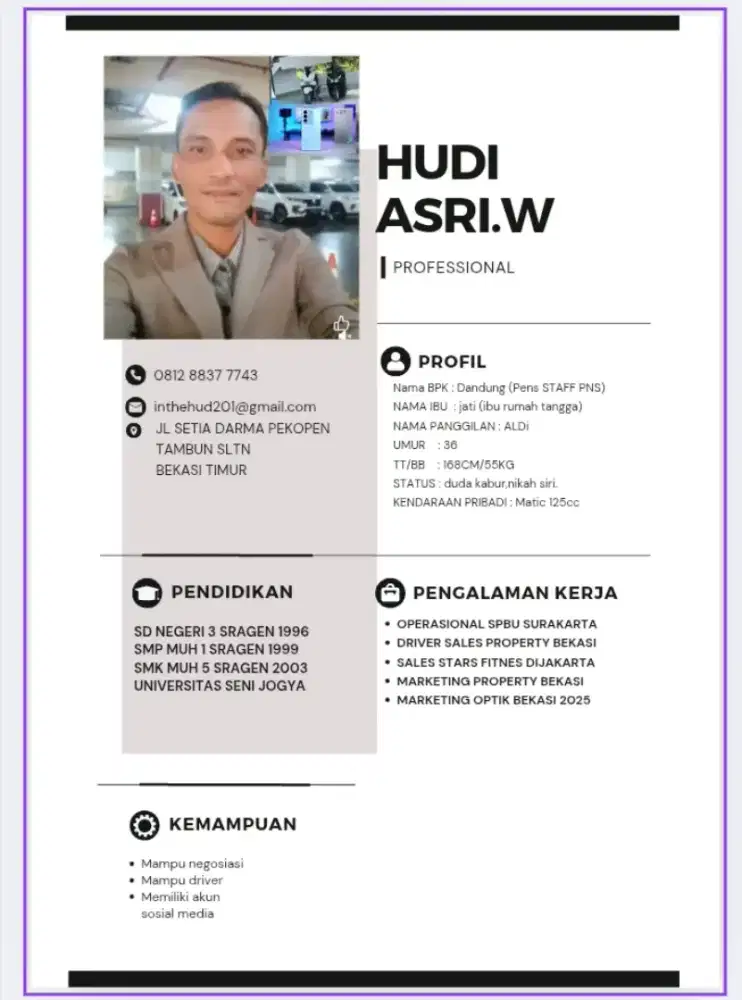 Cari pekerjaan,jika minat mohon hubungi WhatsAp ya