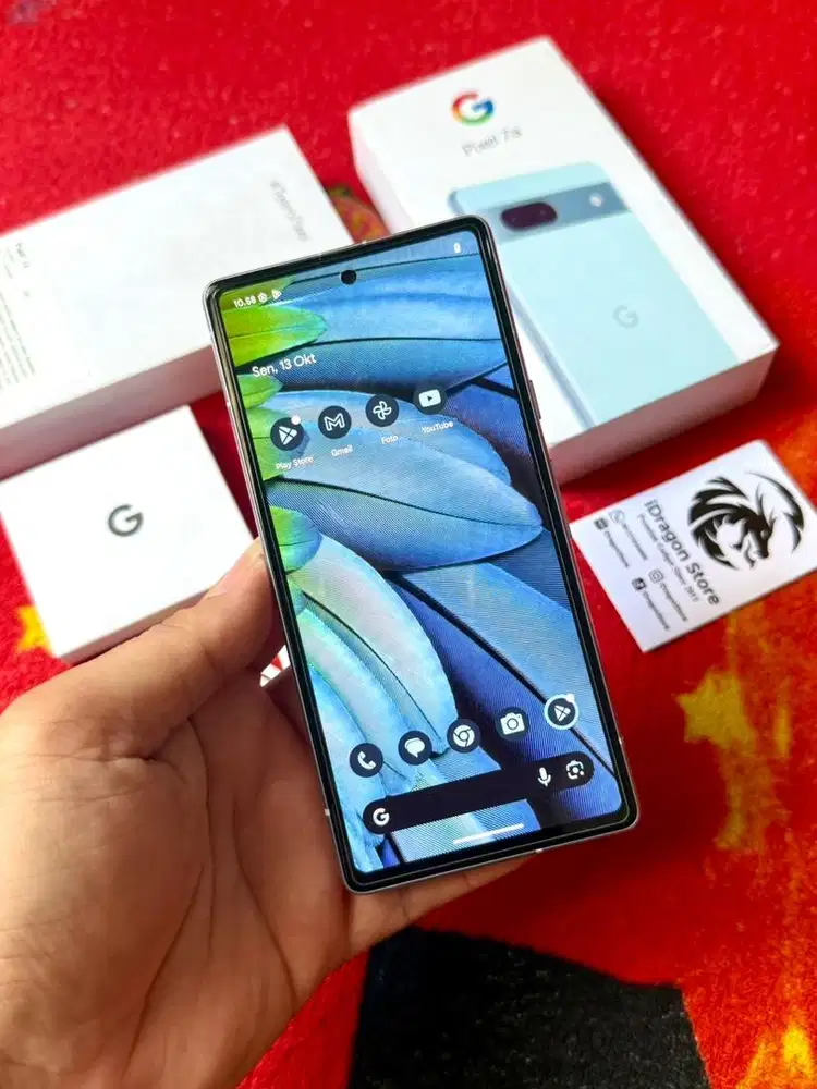 Google Pixel 7a 128gb Sea Blue Beacukai Unlocked Mulus