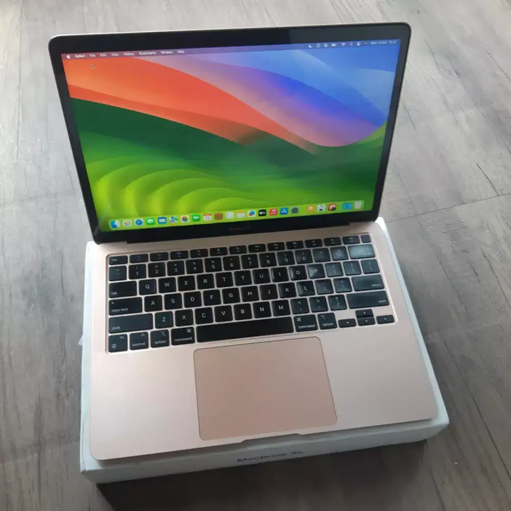 Macbook air m1 2020 ram 8gb ssd 256gb rose gold mulus fullset bisa cod