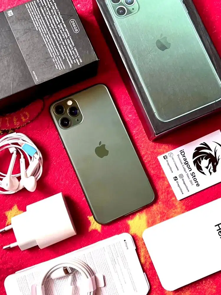 iphone 11 Pro 256gb Midnight Green pemakaian lama Mulus Fullset