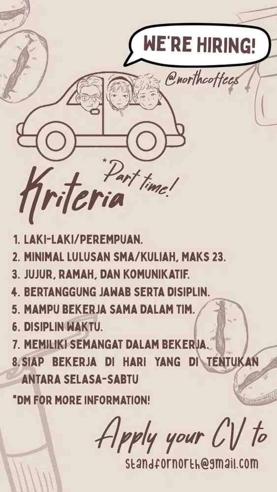 PART TIME KERJA Waiters/Barista