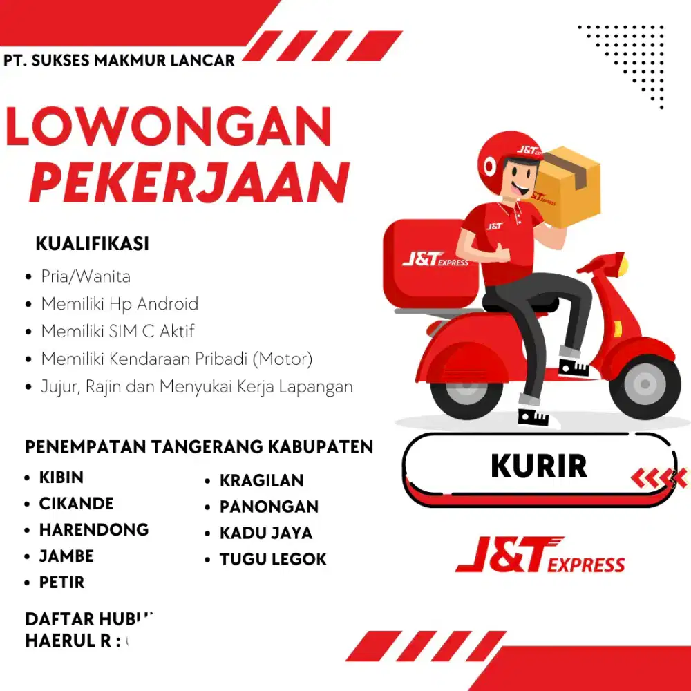 DIBUKA LOWONGAN SPRINTER/KURIR