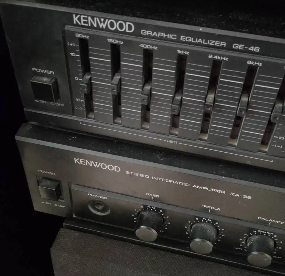 DIJUAL SPEAKER KENWOOD + amplifier + equalizer + CD?DVD player