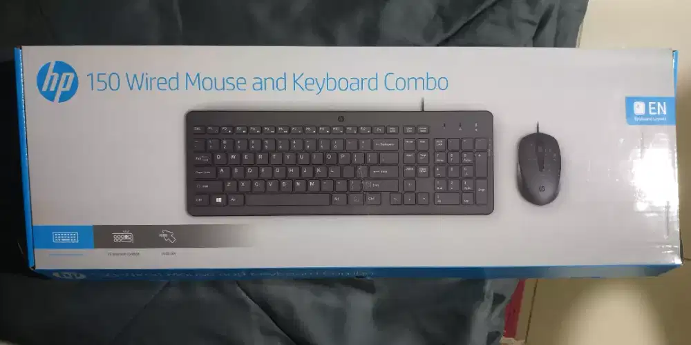 Keyboard Original HP 150 Wired + Mouse
