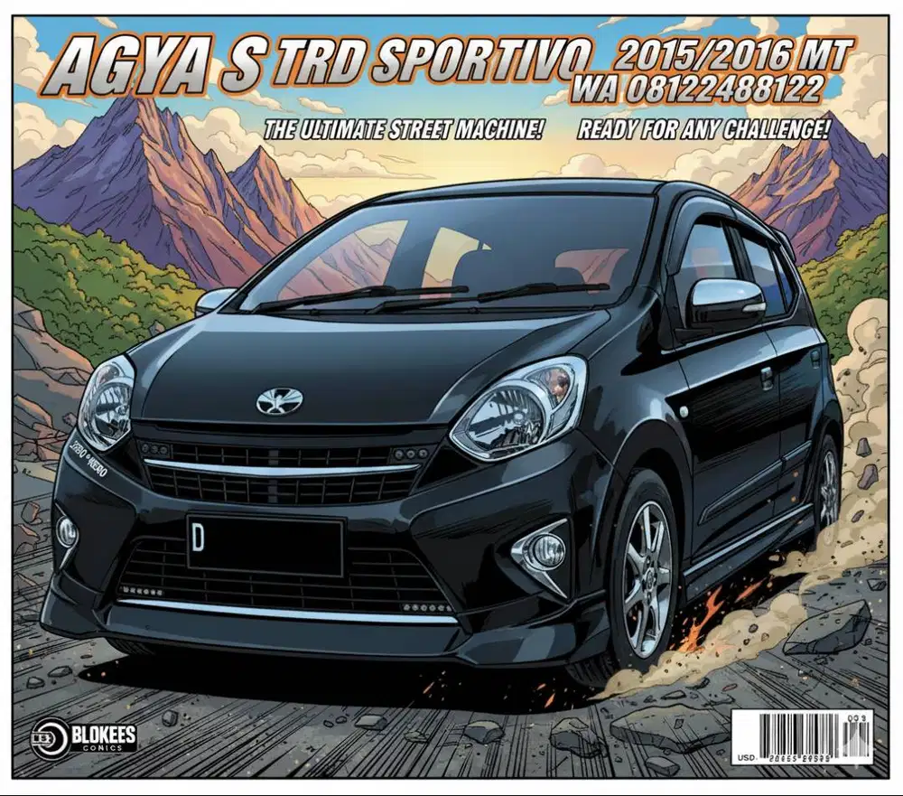 Agya S TRD Sportivo manual 2016/2015 Black pajak baru isi ban baru