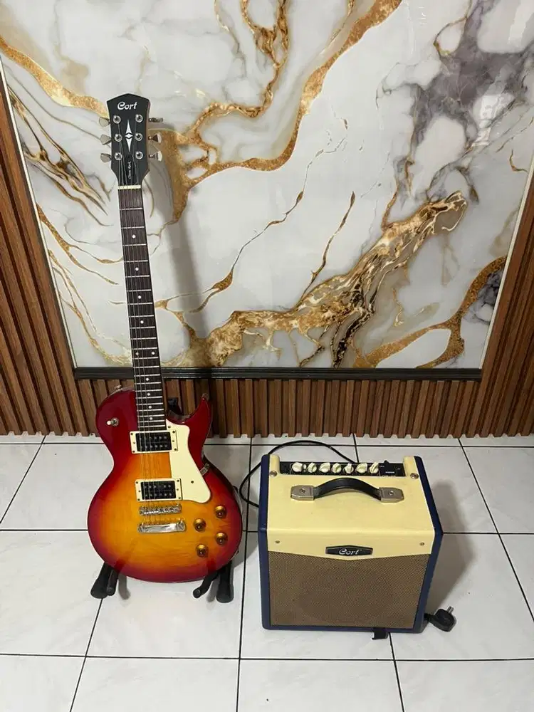 gitar elektrik cort cr100 | amplifier cort mr15r