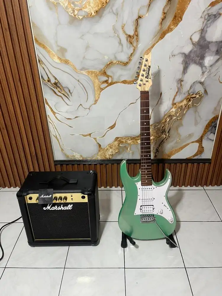 gitar elektrik hss ibanez gio | marshall mg15