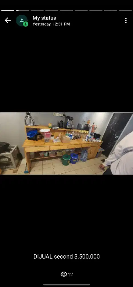 Meja besar kitchen bisa untuk dirumah/ jualan second besar ukurannya