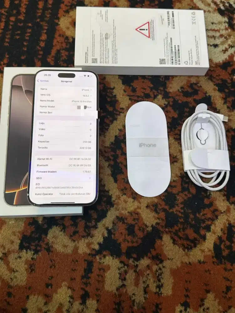 Iphone 16 Pro Max ibox 256Gb garansi juli 2026