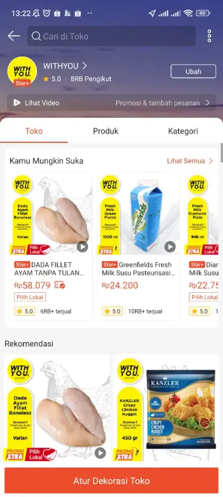Admin online shop