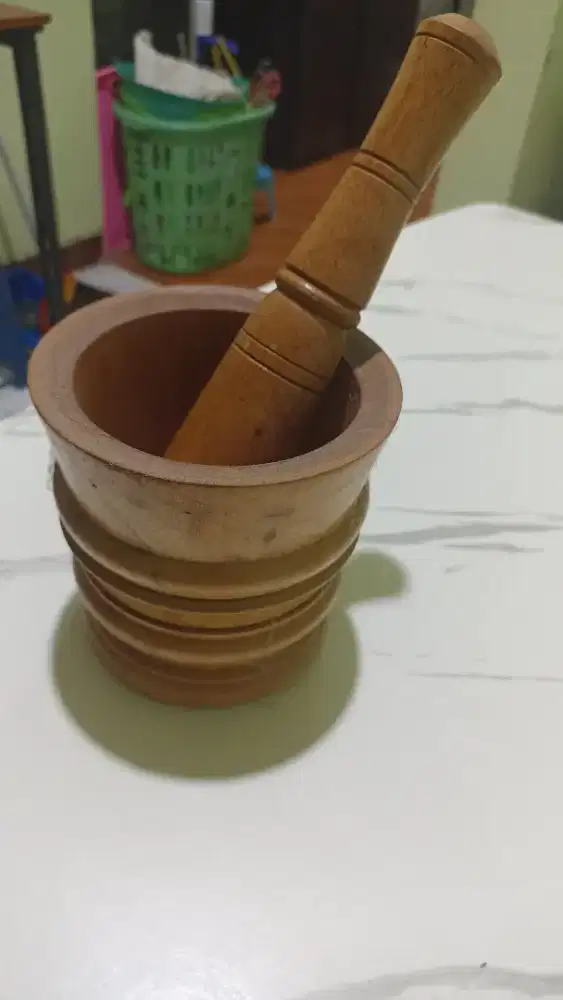 Lumpang Lesung Cobek Kayu Antik Tradisional