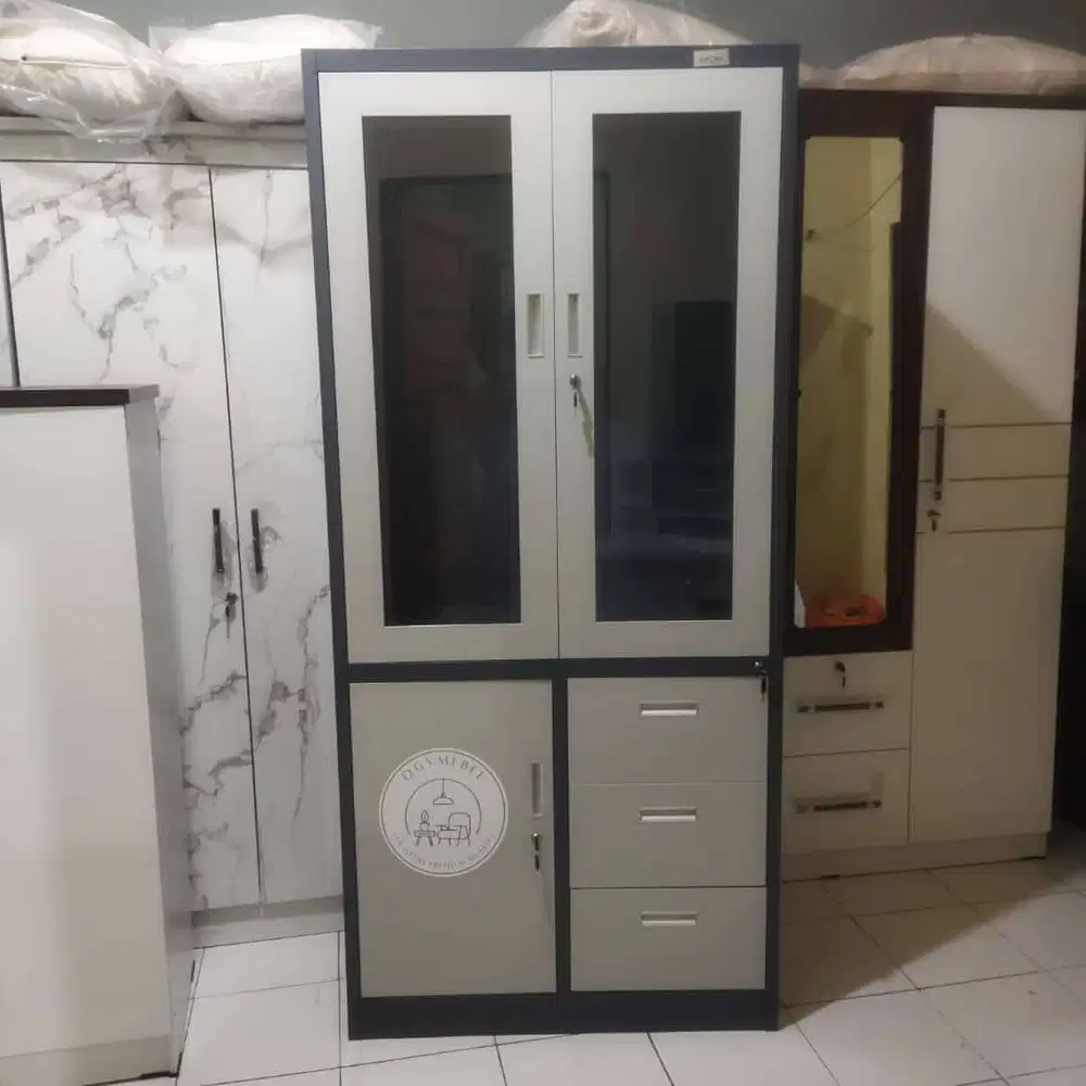 Promo lemari arsip besi 2 pintu laci terlaris termurah