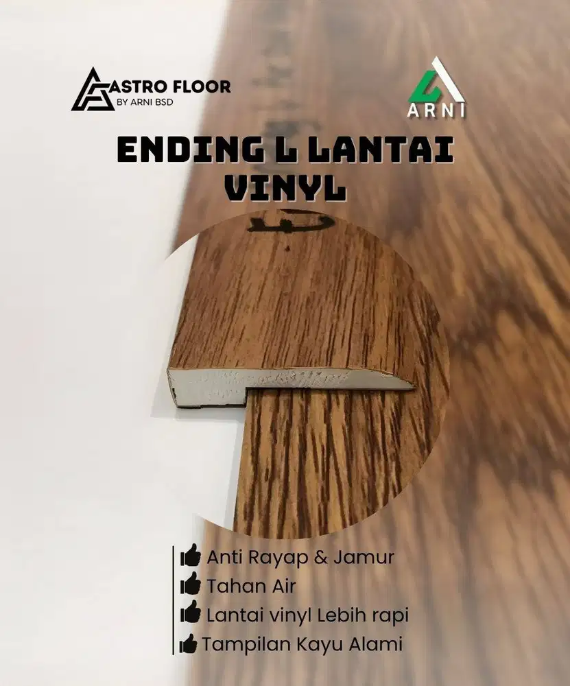 LIST ENDING L LANTAI VINYL | UNTUK MERAPIKAN LANTAI VINYL ANTI RAYAP A