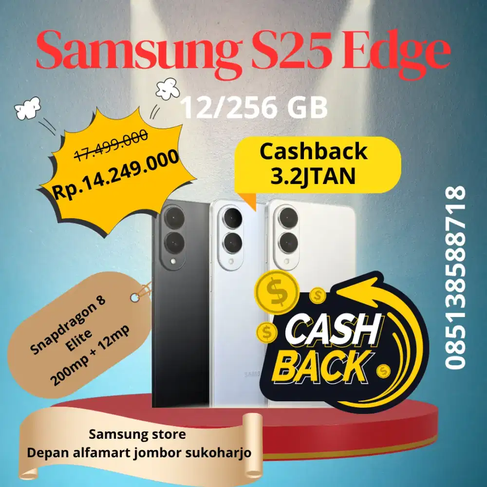 Samsung S25 edge 12/256GB garansi resmi 1th