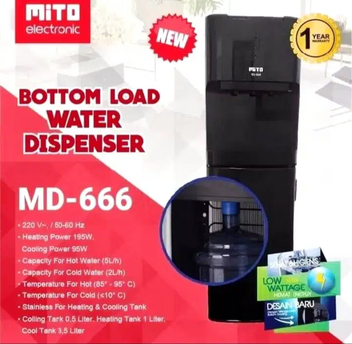 Water Dispenser - Bottom Load MITO MD666