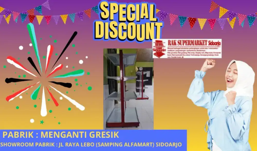 Rak minimarket gondrola dobel