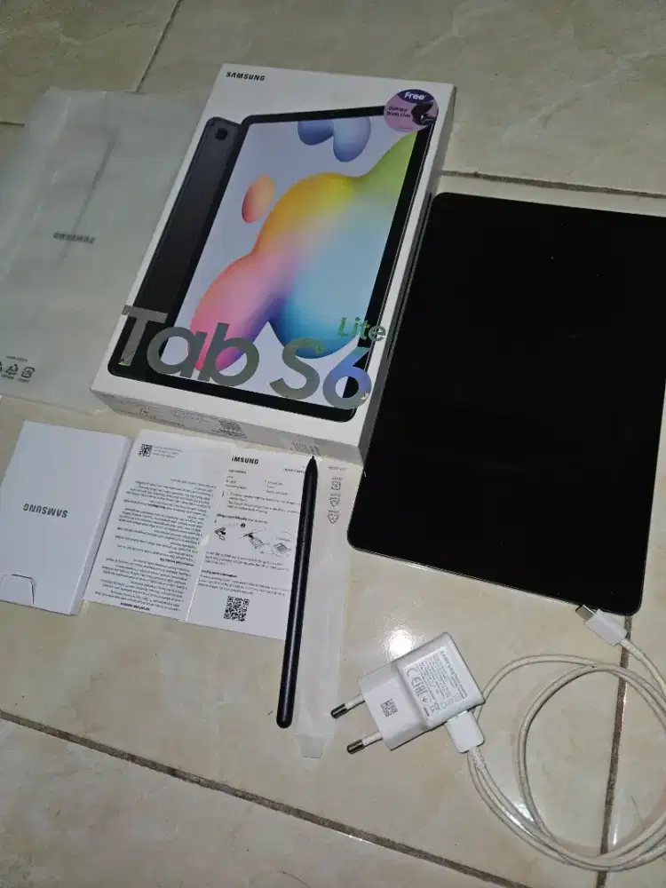 Tablet Samsung s6 lite 4/128 simcard mulus fullset
