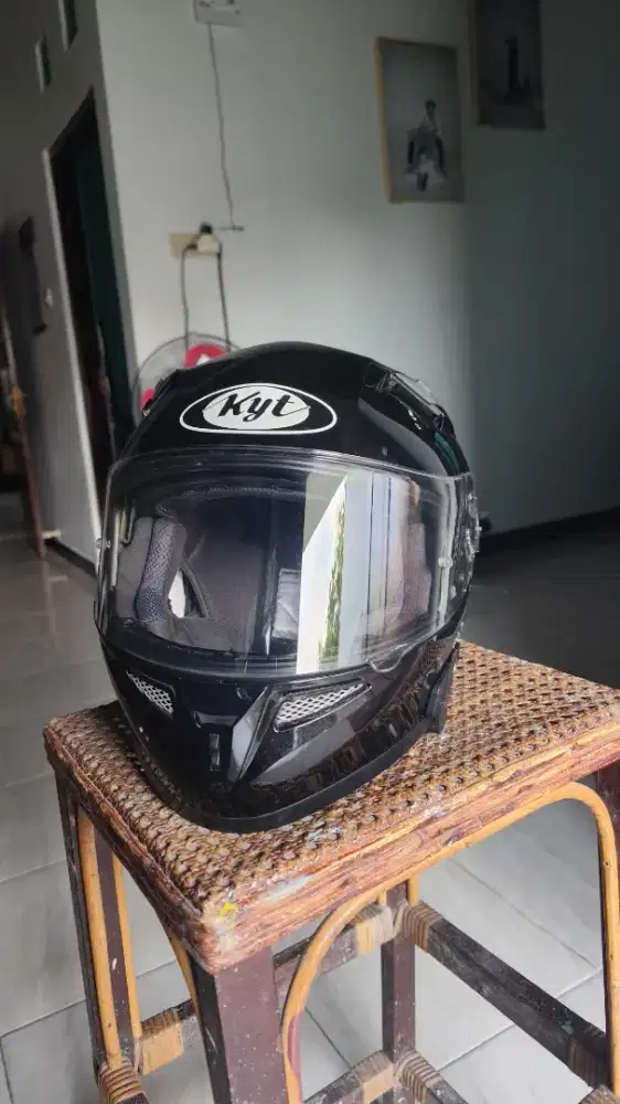 KYT K2R Hitam Glossy XL Flat Visor
