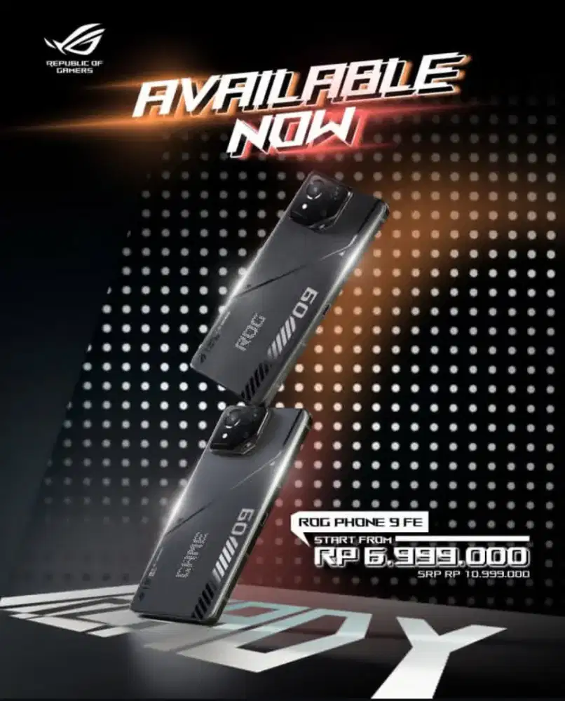 RATA KANAN! ASUS ROG 9FE RAM 12/256GB GARANSI RESMI 12 BULAN
