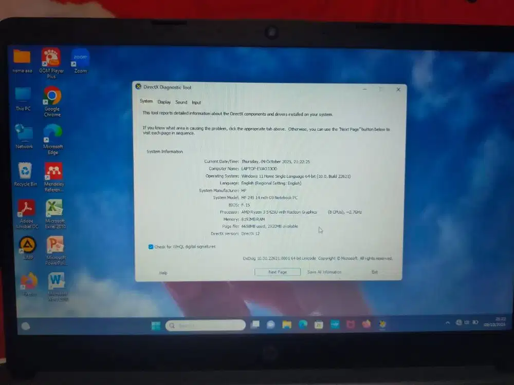 Jual Laptop HP AMD Ryzen 3 JARANG PAKAI