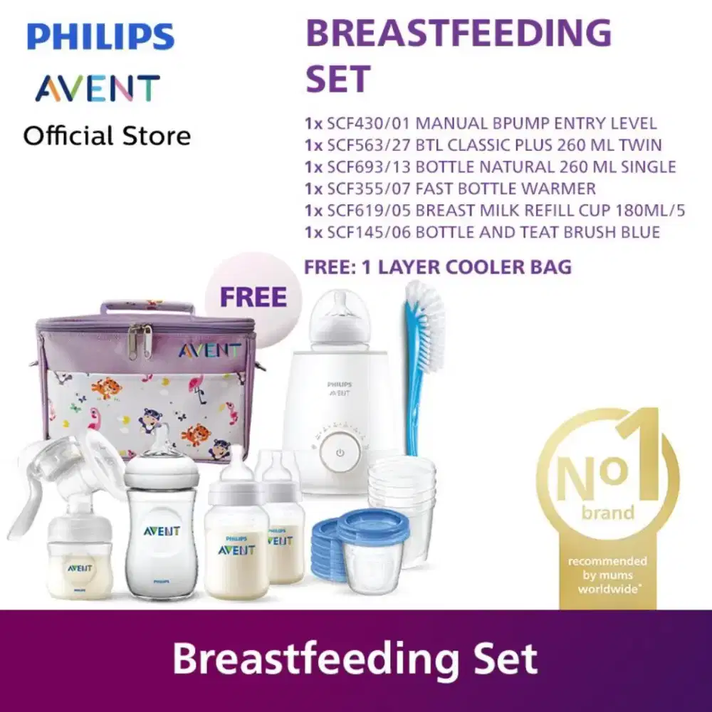 Philips Avent Breastfeeding Set Pompa ASI Botol ASI