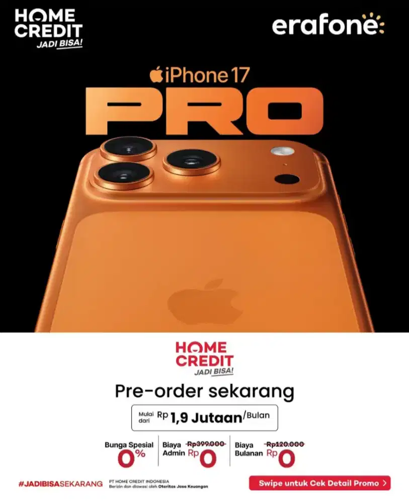 Po I-Phone 17 tanpa kartu kredit