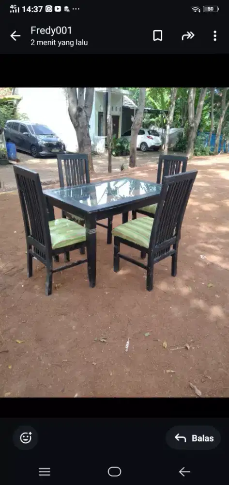 Jual murah 1 set meja makan