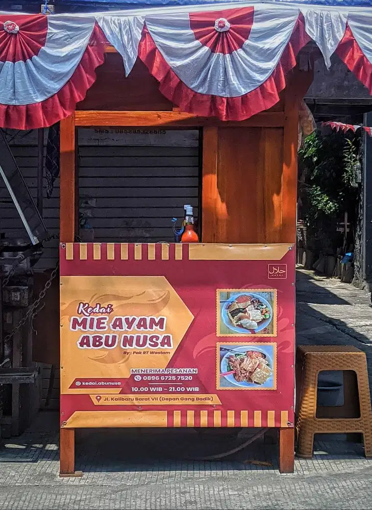 Gerobak Mie Ayam Tanpa Roda