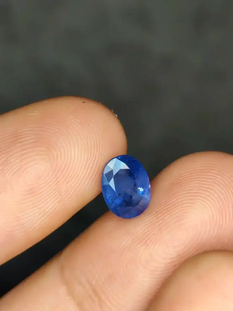 Natural Blue Sapphire H(a) 1.62crt Kristal Luster Menyala Memo CGL