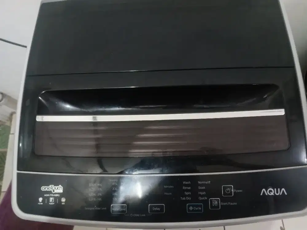 Jual mesin cuci Aqua baru 1 tahun pemakaian 99% masih sehat