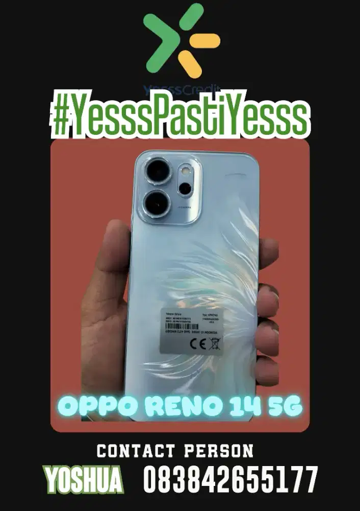 Jual Cash atau Kredit Oppo Reno 14 5G. Tanpa DP dan Promo bunga 0