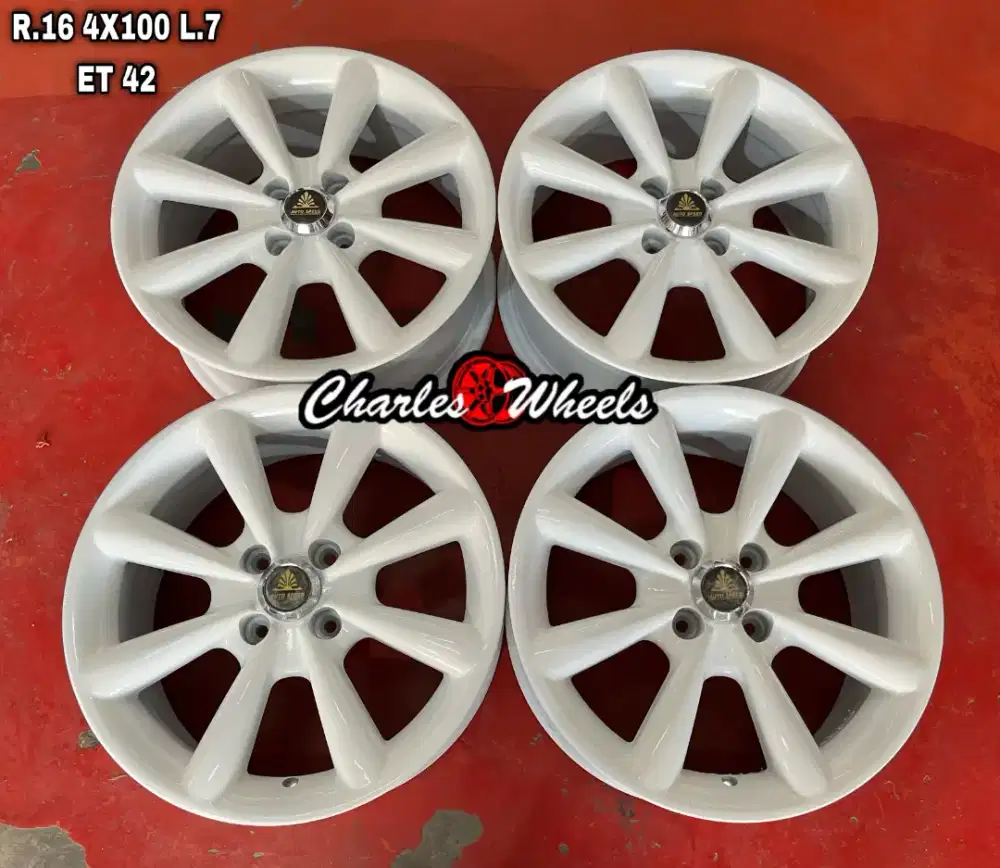 Jual velg yokohama almex r16 4x100 brio qgya ayla jazz dll