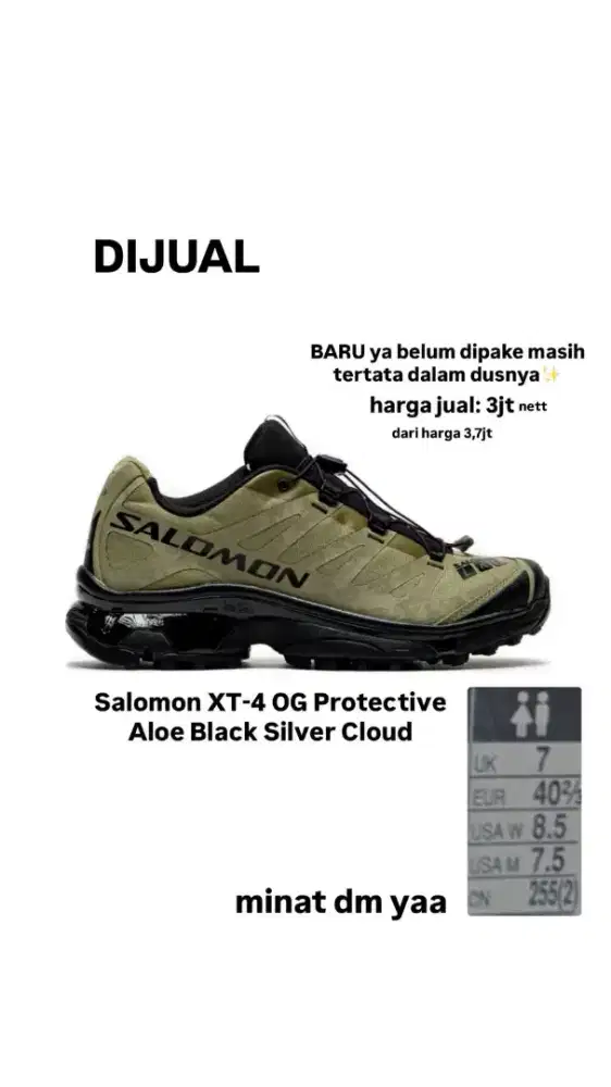 Salomon XT-4 OG Aloe Balck Silver Cloud