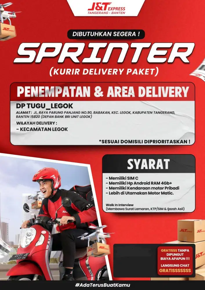 LOWONGAN KERJA KURIR/SPRINTER