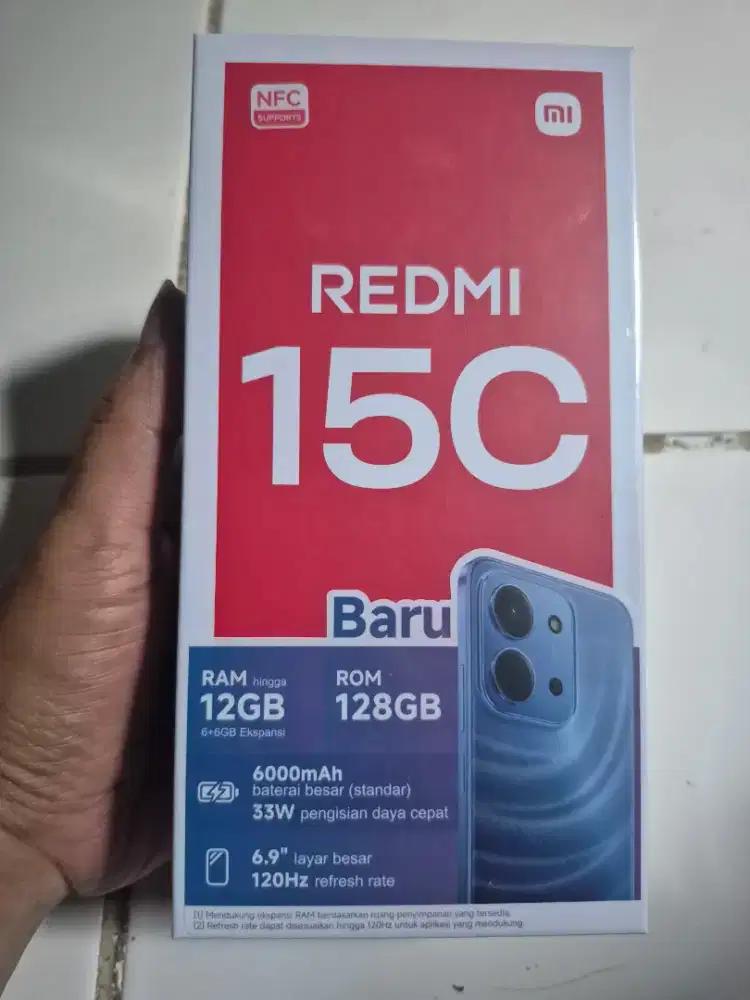 Xiaomi Redmi 15C 6+⁶/128GB
Warna midnight black