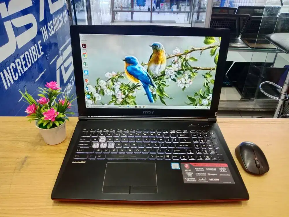 LAPTOP GAMING MSI GE62 -6QC CORE i7 RAM 16GB SSD 256GB +HDD 1000GB