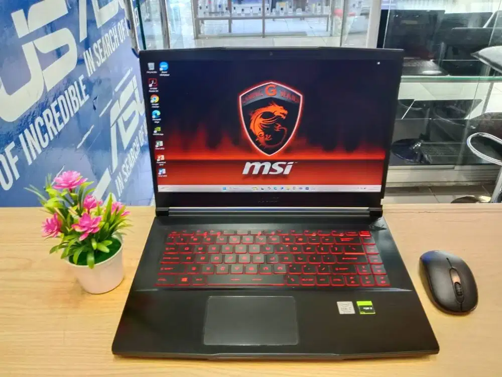 LAPTOP GAMING MSI GF63 THIN 10SCXR CORE i7 GEN 10 RAM 16GB SSD 512GB