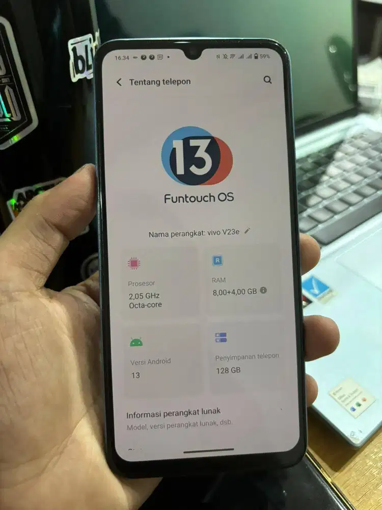 Vivo V23e Ram 8/128GB Amoled NFC on Mulus Hp only
